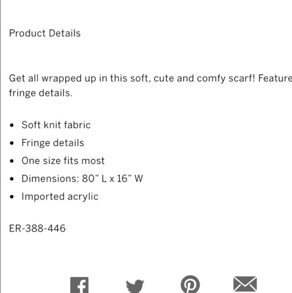 PINK Victoria's Secret Dog Logo Scarf Black Gray - Picture 7 of 8